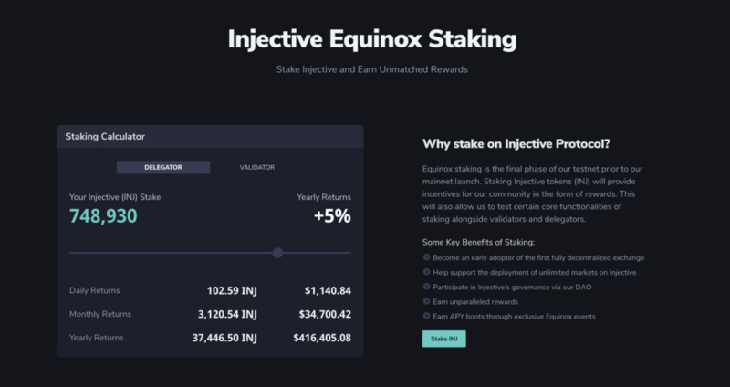 Injective ：一文了解如何玩轉 Equinox Staking