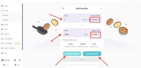 如何參與WMASS.Finance流動性挖礦