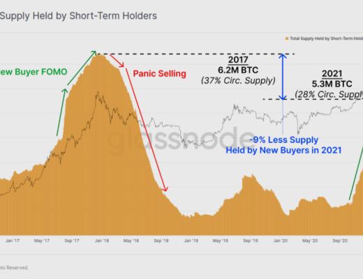 BTC 恐慌下跌中 HODLer 仍在加倉？