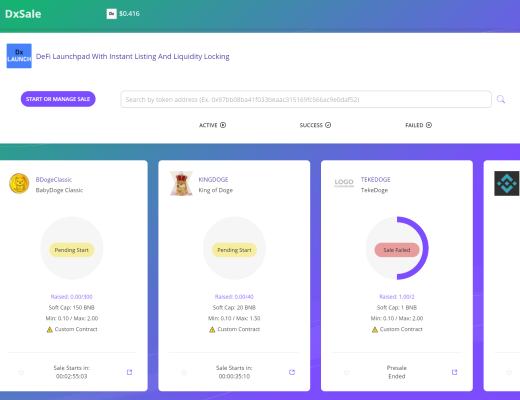 DeFi實用工具 | 0門檻IDO平臺-DxSaleDxSale總結