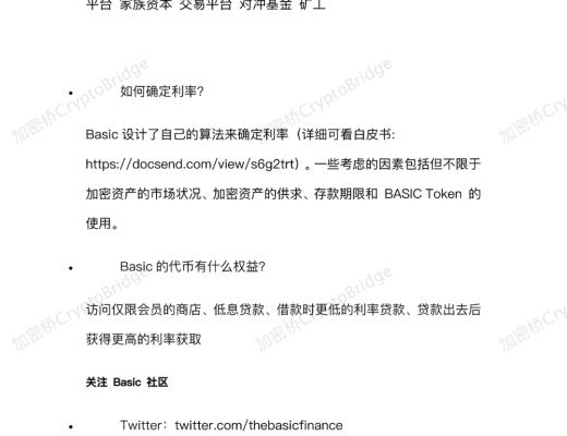 Basic Finance調研報告