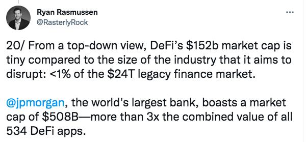 
      Bitwise 發布 DeFi 展望：預測未來十年 DeFi 會像亞馬遜一樣顛覆市場