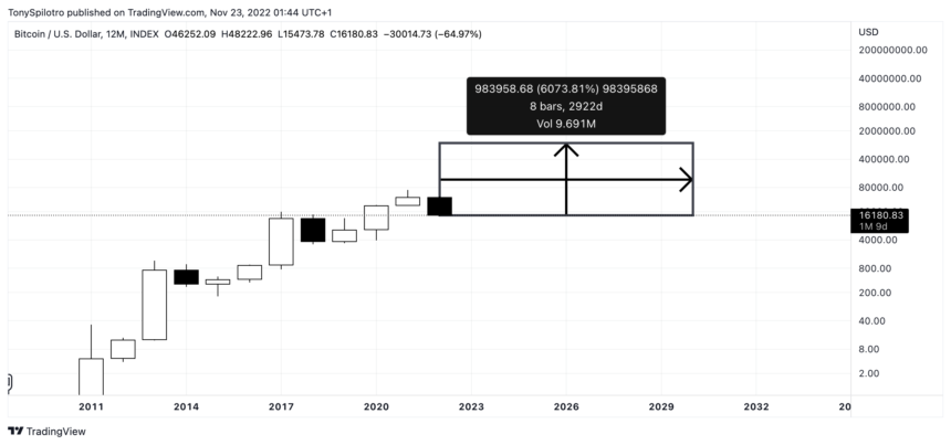 
      到 2030 年比特幣將達到 100 萬美元