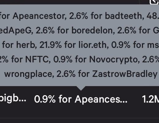 
      麻吉大哥再买14萬$APE質押  ApeCoin DAO選舉投下120萬票  BAKC突破8 ETH