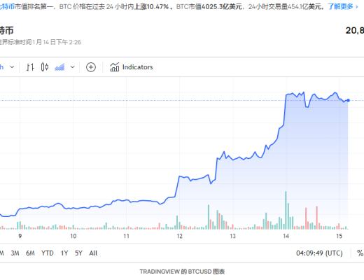 
      比特幣在周末漲勢中觸及 2.1 萬美元  清算 7 億美元