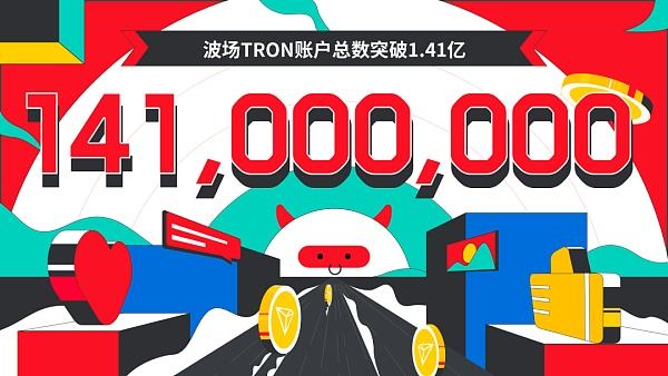 
      數據突破 | 波場TRON账戶總數突破1.41億