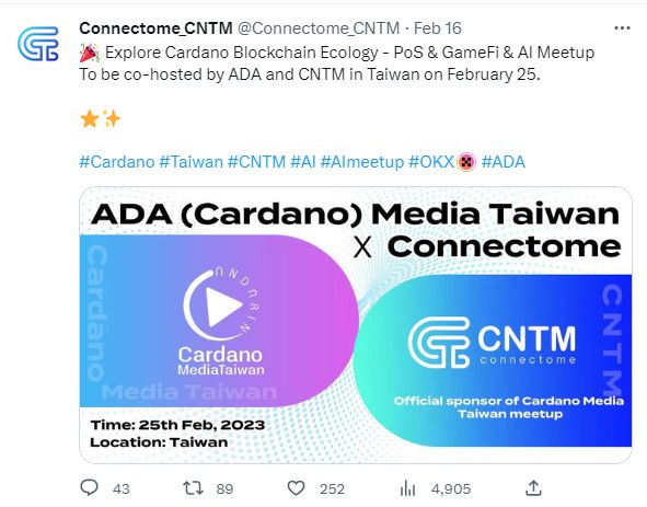 
      Cardano（ADA）和 Connectome（CNTM）的线下會議圓滿結束