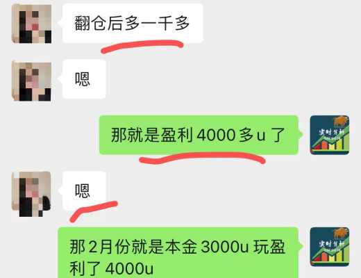 
      小神說幣：恭喜 2月份跟隨我操作的朋友 成功翻倉 3000U翻倉到7000多U 給力