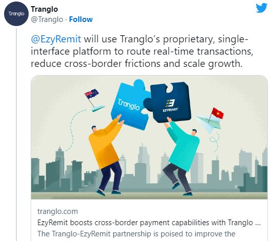 
      瑞波匯款通過 Tranglo 的新合作夥伴關系進一步擴展到亞太地區