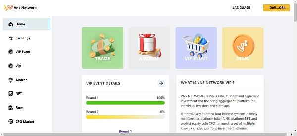 
      VNS Network 區塊鏈聚合器平臺 項目發射、質押、空頭、DAO治理