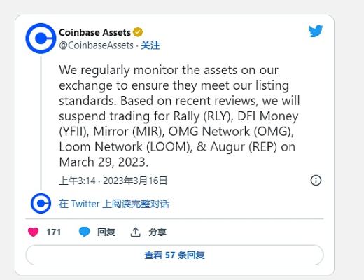 
      Coinbase下架6種山寨幣  價格暴跌