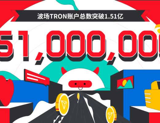 
      波場TRON账戶總數突破1.51億